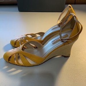 Unisa Mustard/Yellow Wedge Heels size 8.5